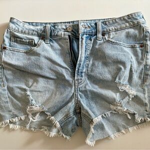 Old Navy Light Blue Ripped Jean Shorts